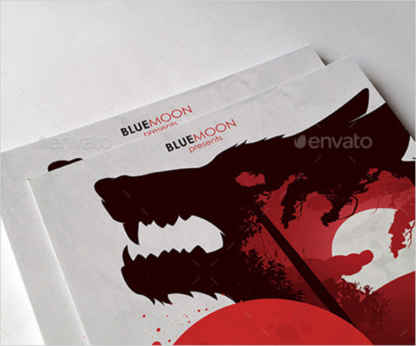 Warewolf Halloween Poster Design