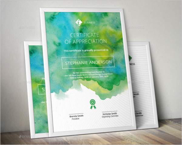 Watercolor Certificate Template