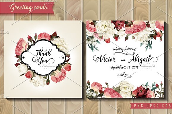 Wedding Invitation Greeting Card PSD