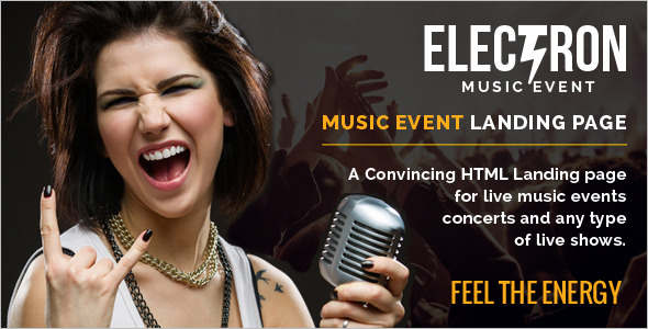 jQuery Event Landing Page Effect