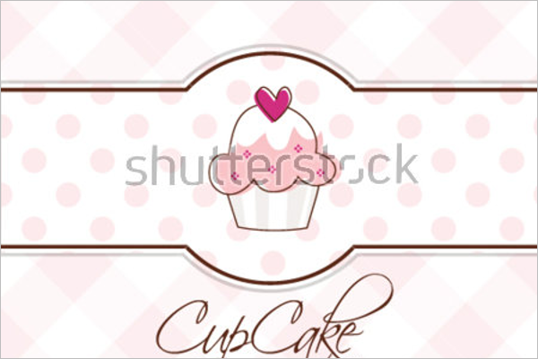 Abstract Cupcake Postcard Template