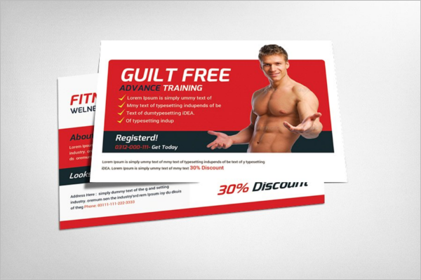 Advisement Fitness Postcard Template