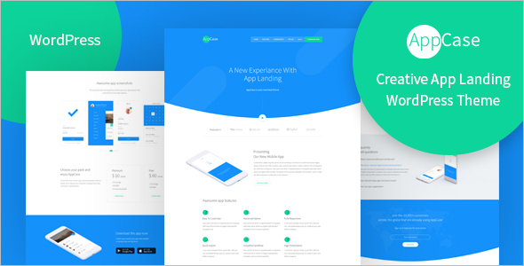 App Landing Page WordPress Template
