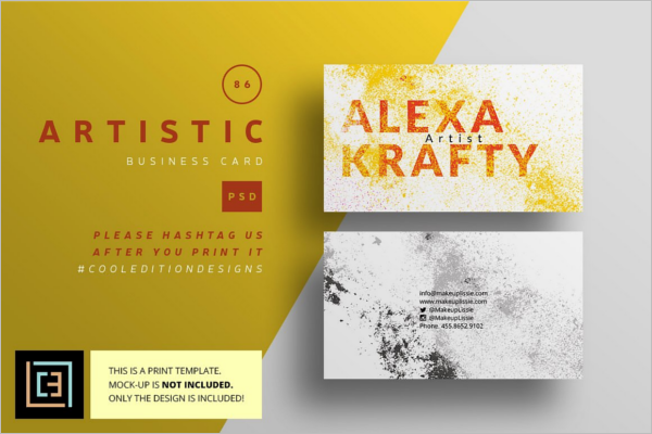Artistic Salon Business Card Template