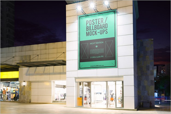 Banner Billboard Mockup PSD