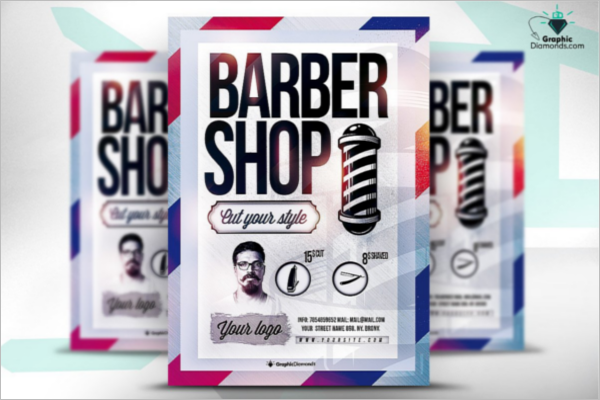 Barber Shop Flyer Template PSD