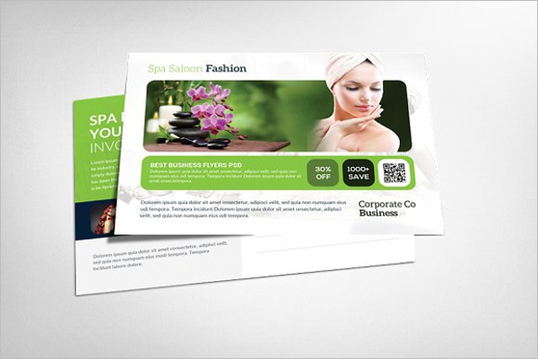 Beauty Saloon Center Postcard Template