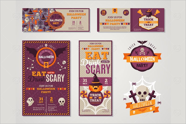 Cartoon Halloween Banner Template