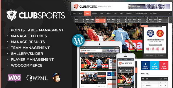 Club Sport WordPress Template