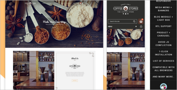 Coffee Shop Prestashop Theme
