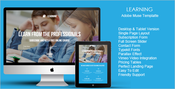 College Landing Page Template