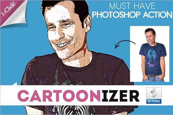 Comic Cartoon Photoshop Template