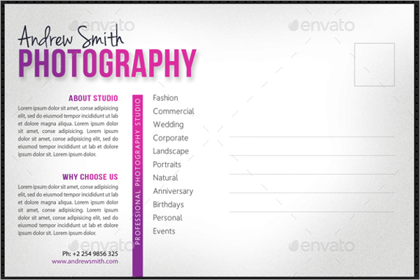 CommercialÂ Photography Postcard DesignCommercialÂ Photography Postcard Design