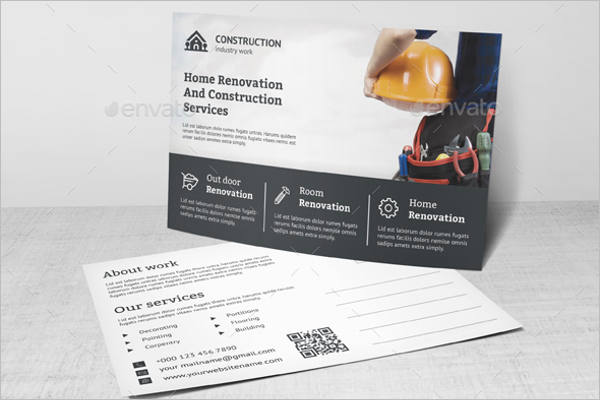 Construction Business Postcard Services