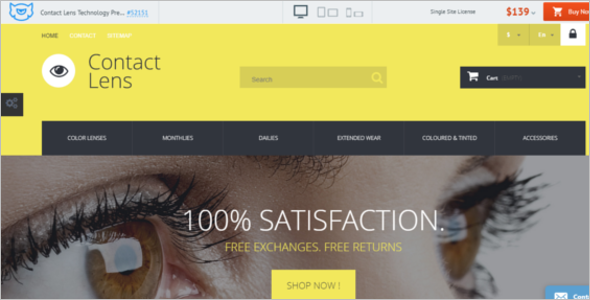 Contact Lens Technology PrestaShop Theme