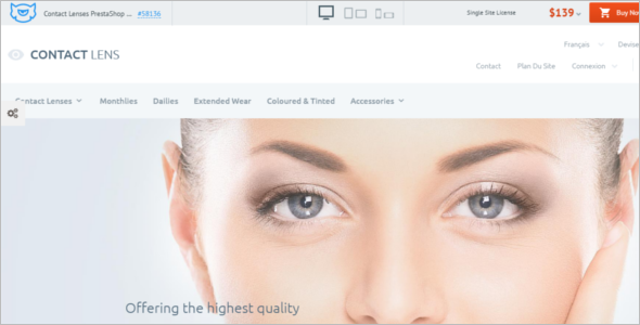 Contact Lenses PrestaShop Theme