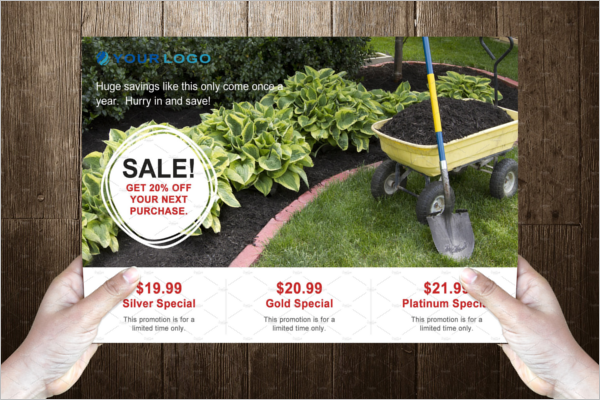 Creative Gardening Postcard Template