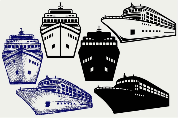 Creative Ship Art Vector Design