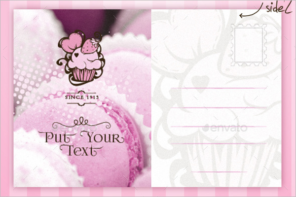 Cupcake Postcard Template