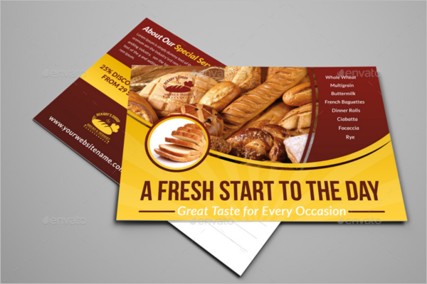 Custamizable Bakery Postcard Template