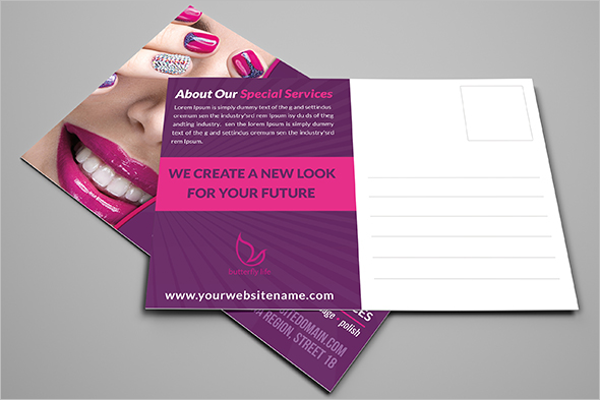 Custamizable Beauty Postcard Template