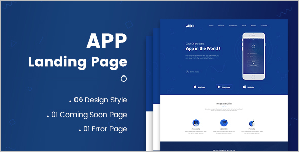 Custamizable HTML5 Landing Page Template