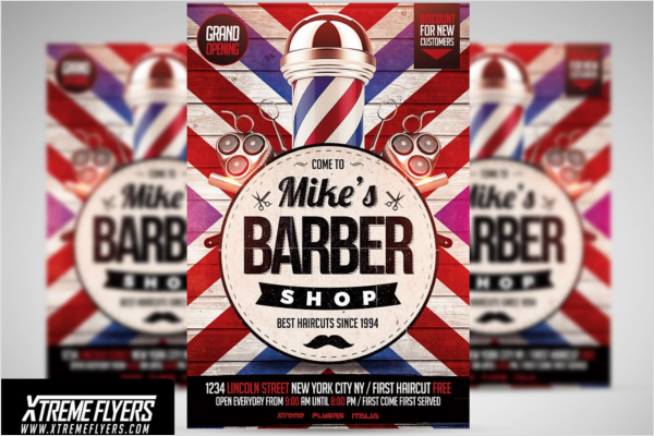 Customizable Barber Shop Flyer Design