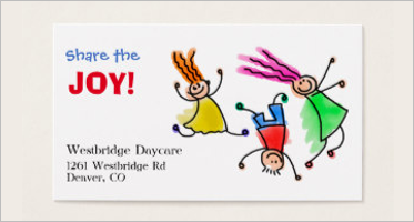 Day Care Business Card Templates