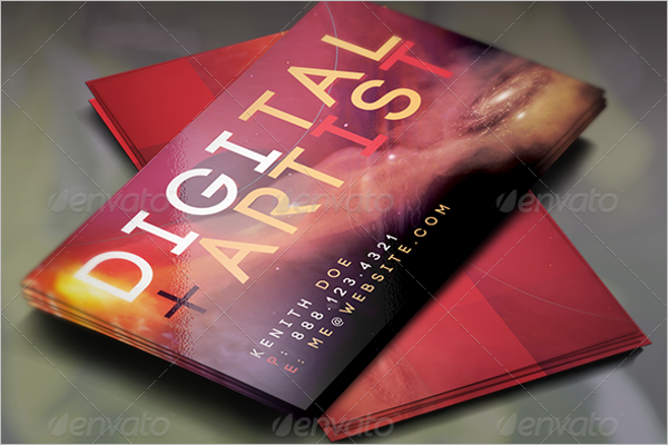 Digital Artist Business Card Psd