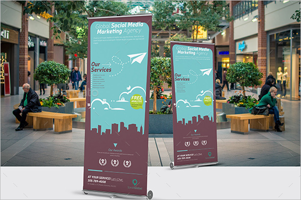 Digital Market Roll-Up Banner Design