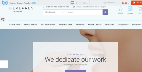 Drugstore PrestaShop Theme