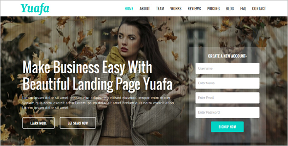 Easy Startup Landing Page Template