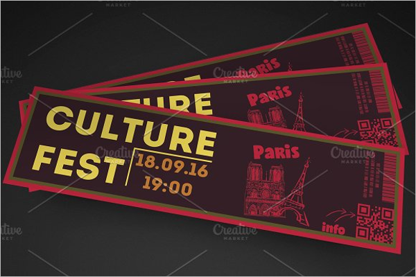 Editable Event Ticket Template