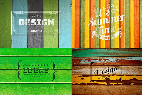 Editable Wooden Banner Template