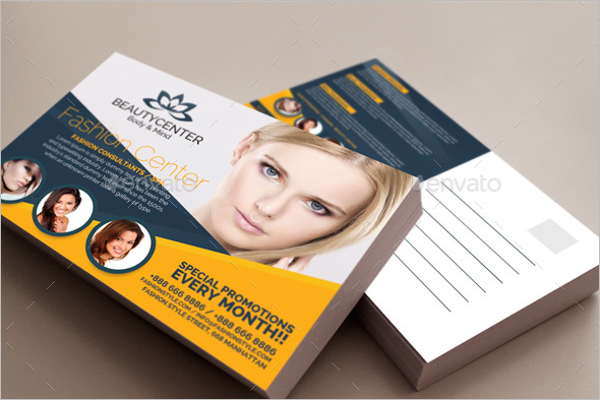 Elegant Beauty Center Postcard Template