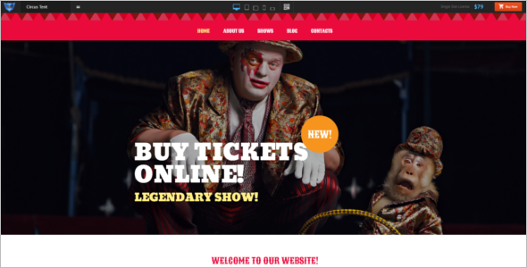 Entertainment Circus WordPress Template