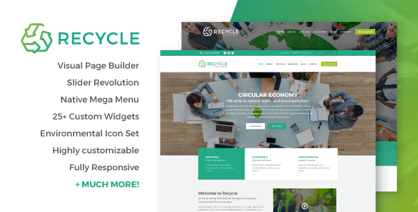 Environmental Recycling WordPress Theme