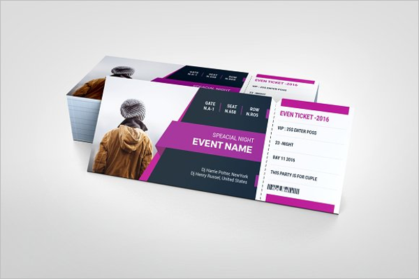 Event Vector Ticket Template