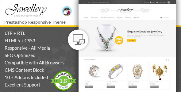 Fashion Jewellery Prestashop Template