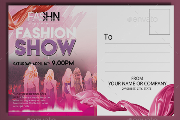 Fashion Show Postcard Design