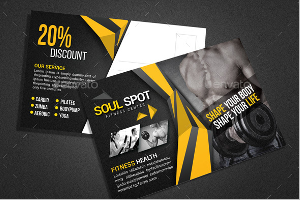 Fitness Postcard Template Model