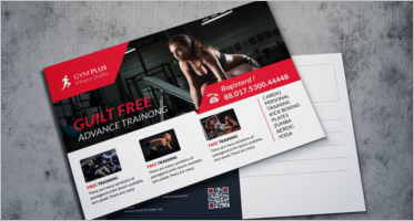 Fitness Postcard Templates