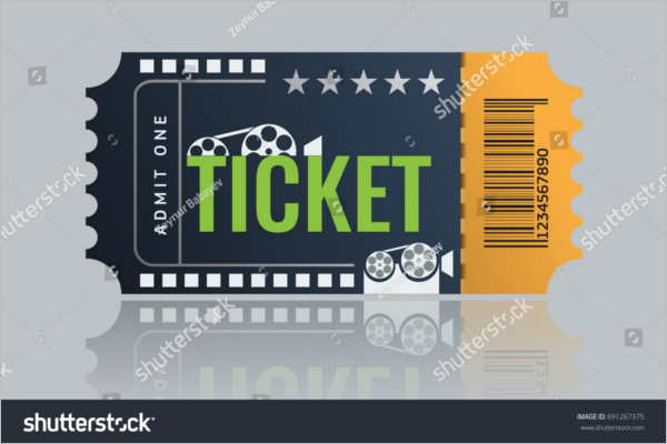 Flim Ticket Mockup Design