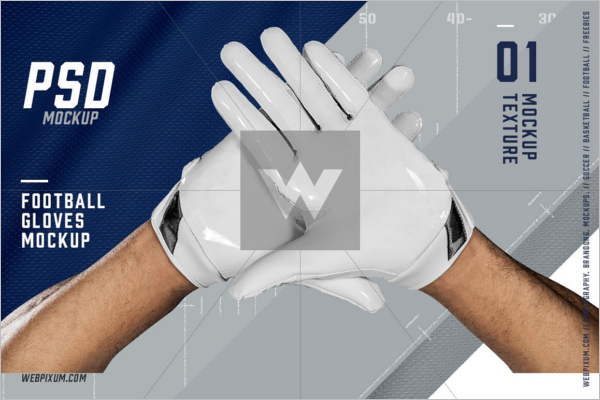 Football Gloves Mockup Template