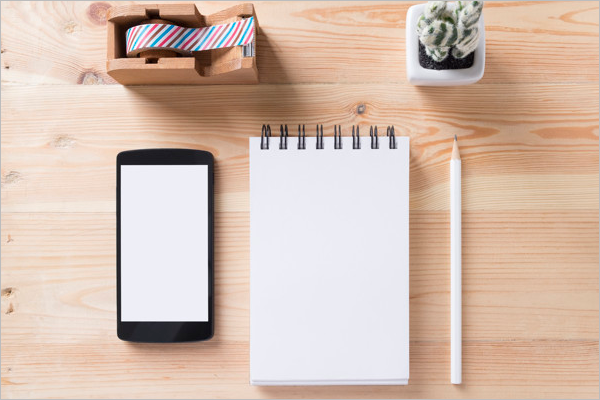 FreeÂ Notepad Mockup Design