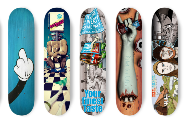 Download 60+ Photoshop Skateboard Mockups PSD Free Vector Designs