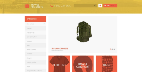 Free Travel Store PrestaShop Theme