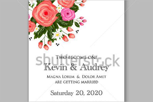Free Vector Wedding Invitation Card