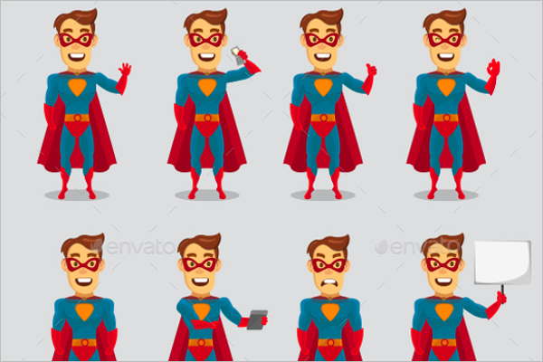 Fun Super Hero Cartoon Template