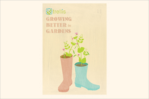 Garden Growing Postcard Template